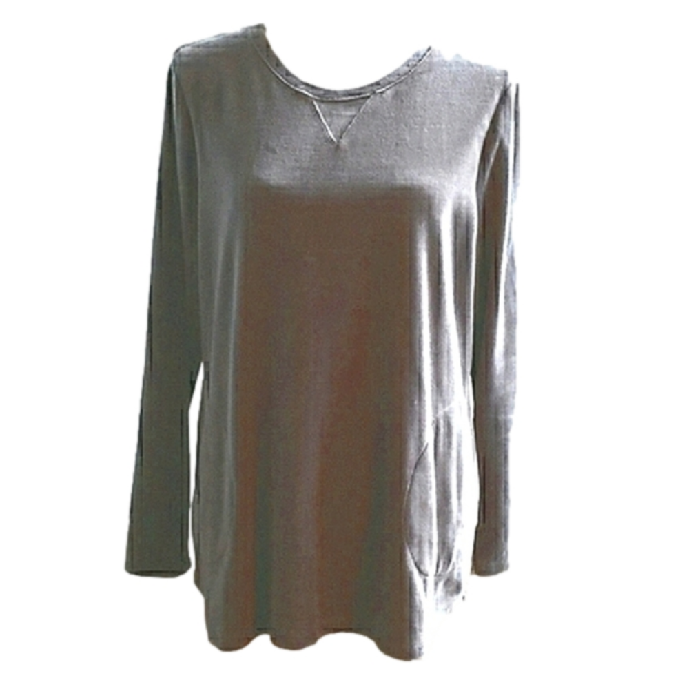 DENIM&CO TUNIC SZ M GRAY - Picture 5 of 9